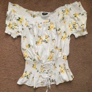 Floral Off The Shoulder Shirt